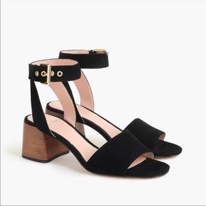 J crew ankle strap suede sandals